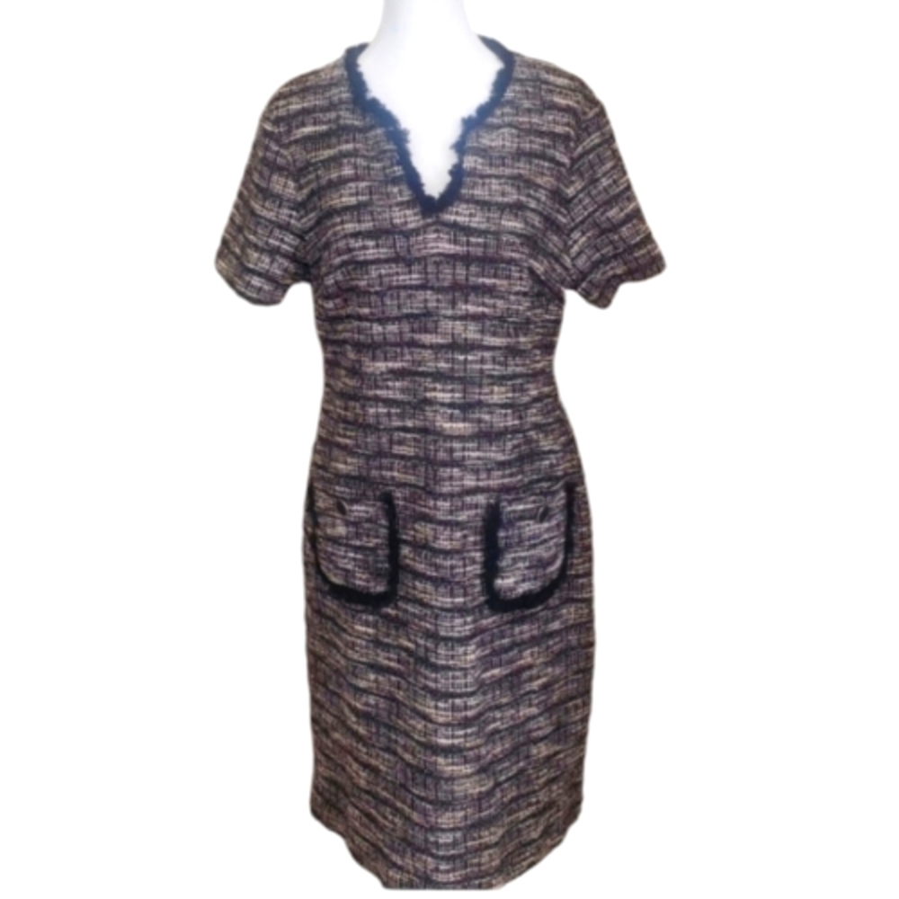 Connected  Tweed dress size 14. Black